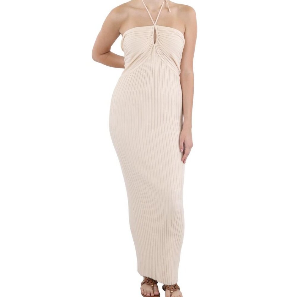 Koko + Mason Keyhole Halter Maxi Dress
